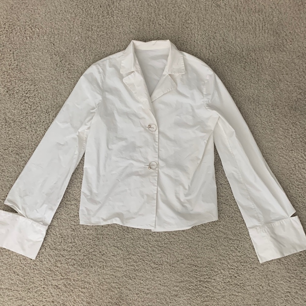 Korean Fashion Unique Oversized White Blazer/Button Down